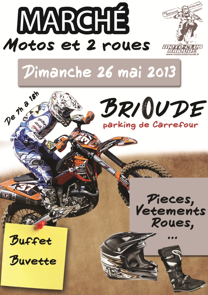 Affiche marché moto 2013 a